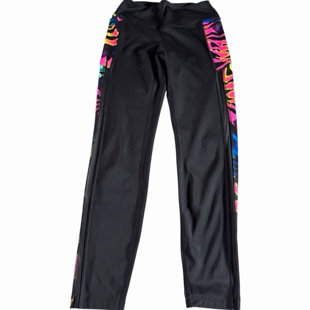 Victoria's Secret Pink Active Rainbow Tie Dye Ultimate Leggings Black small